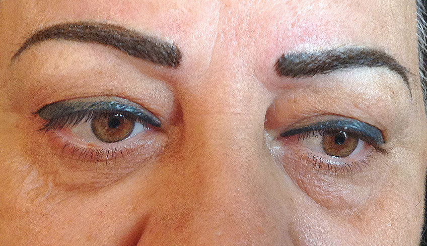 Eyebrow and Eyeliner Permanent Makeup - after photo